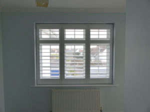 White Window Shutters With TPosts