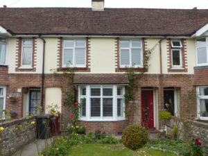 Terraced House With Bay Window Shutters